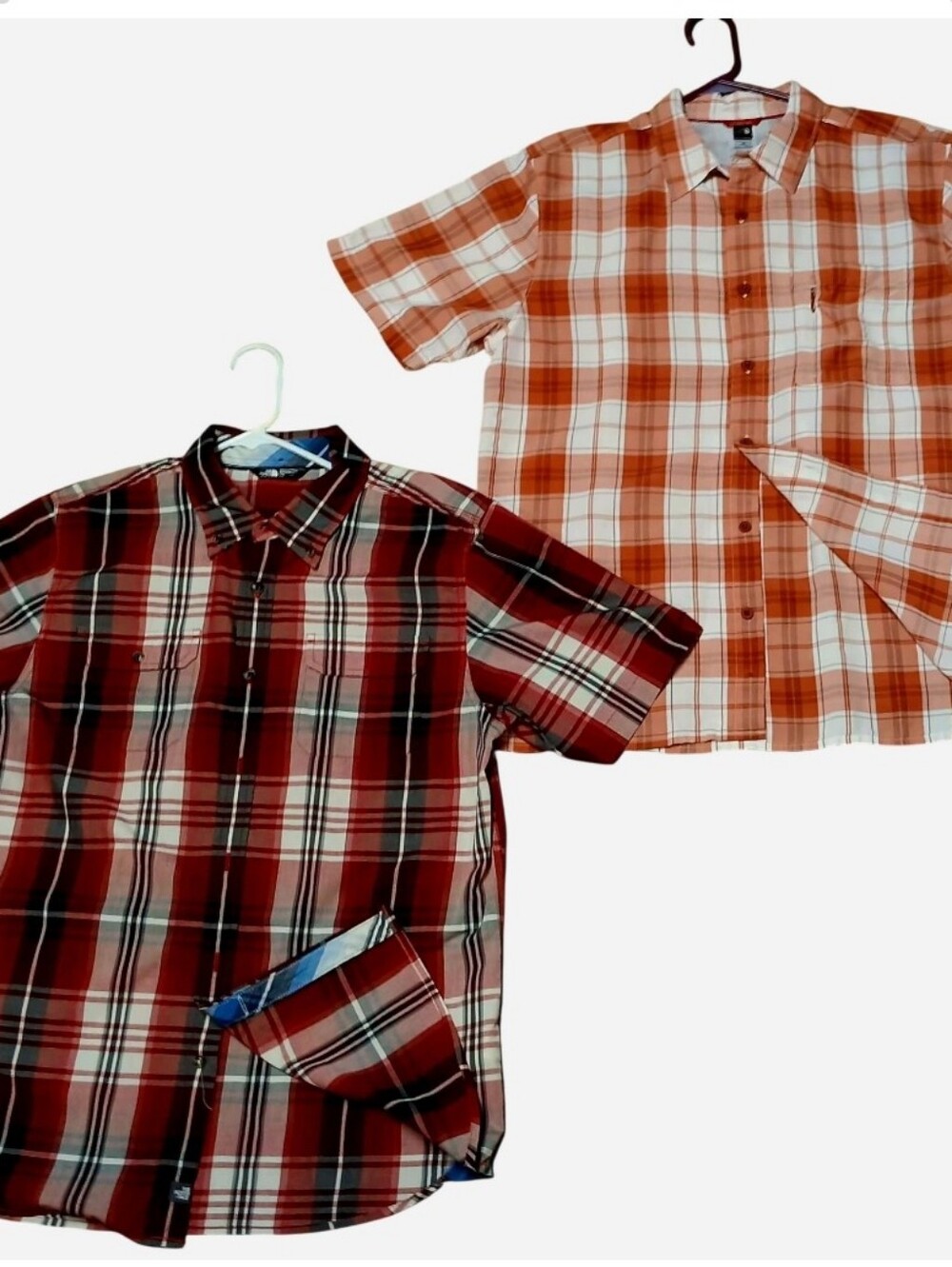 The North Face Men's Short-Sleeve Plaid Button-Down Shirt Bundle